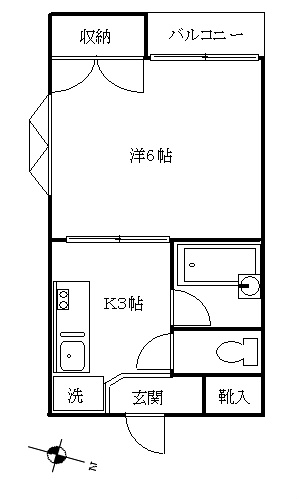 近藤ビル  205号室 間取り