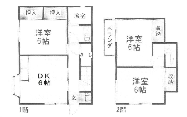 サンバーン港南台E １・２階号室 間取り