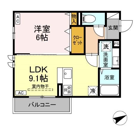 グリーンハウス 201号室 間取り