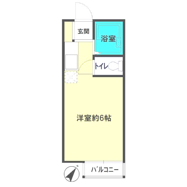 スマートハイツ金沢八景（旧ティーローズ） 201号室 間取り