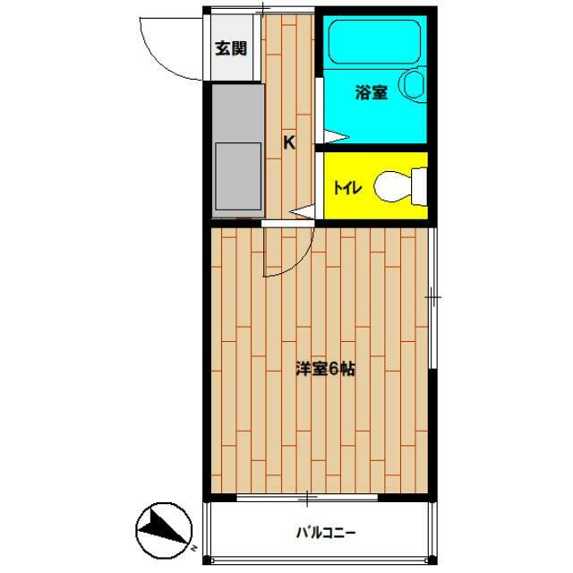 さんわぐりーんひるず 203号室 間取り