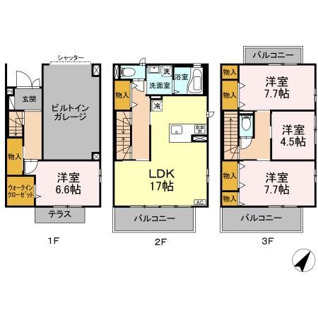 カレッツアⅡ番館 101号室 間取り