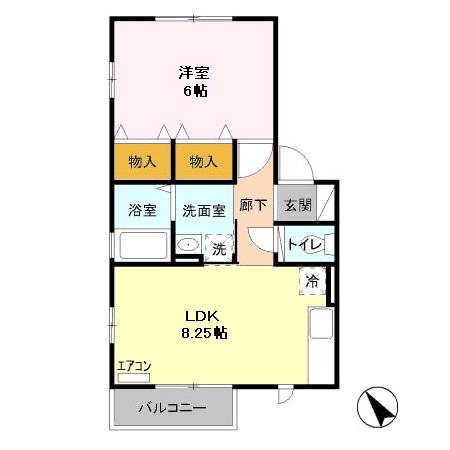 プルミエ 202号室 間取り