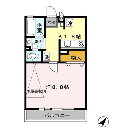 リビエール・ビラ 202号室 間取り
