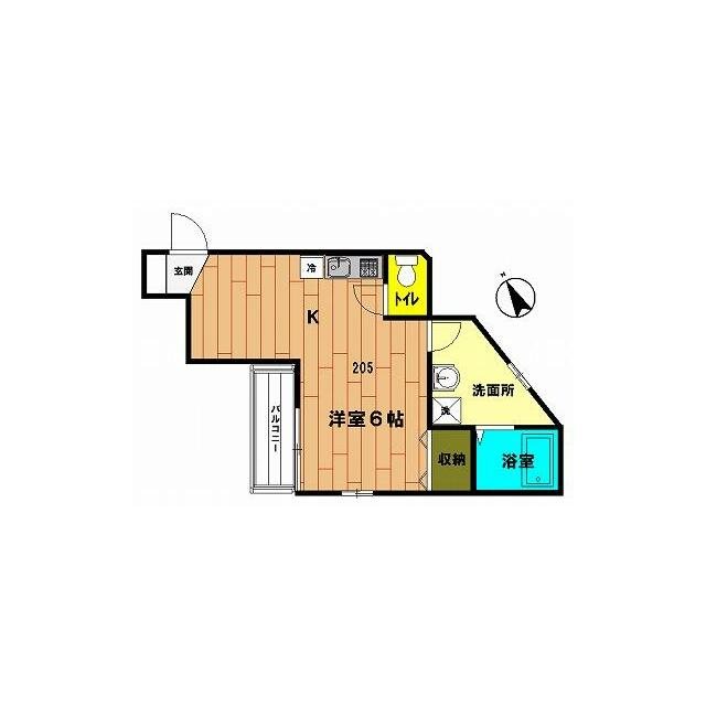 レアル六浦B棟 205号室 間取り