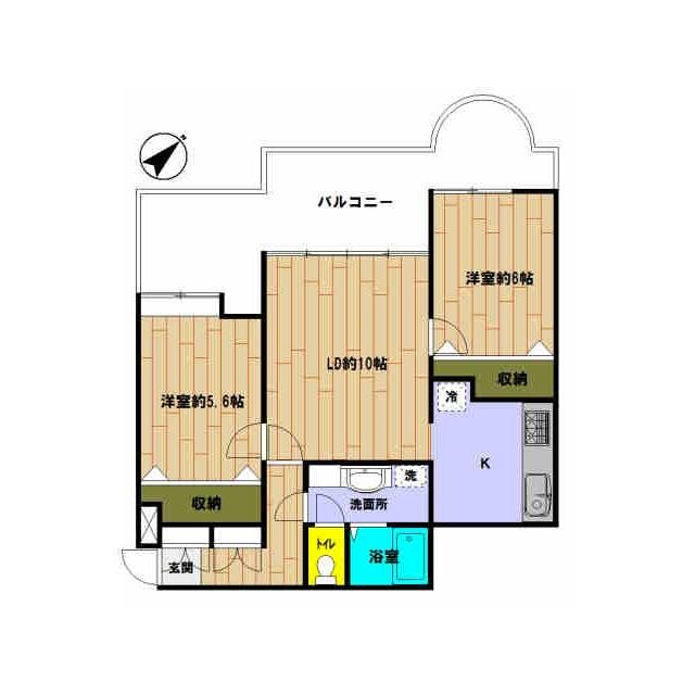 ハイツ六浦 204号室 間取り