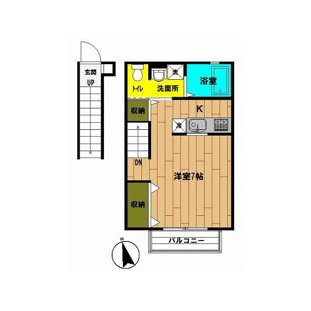 パパスハウス 203号室 間取り