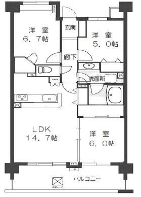 ライオンズガーデンテラス鎌倉山崎 302号室 間取り