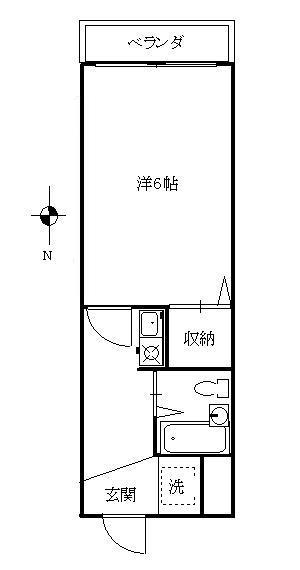 輝ビルⅠ 302号室 間取り