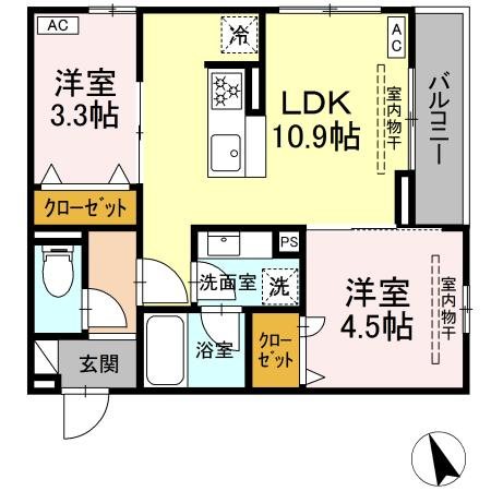 ライラック大船 301号室 間取り