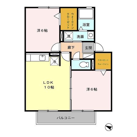 ラ・メゾン・ベルテ 202号室 間取り