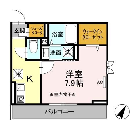 セジュール大船S 201号室 間取り