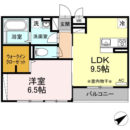 グランウェル 302号室 間取り