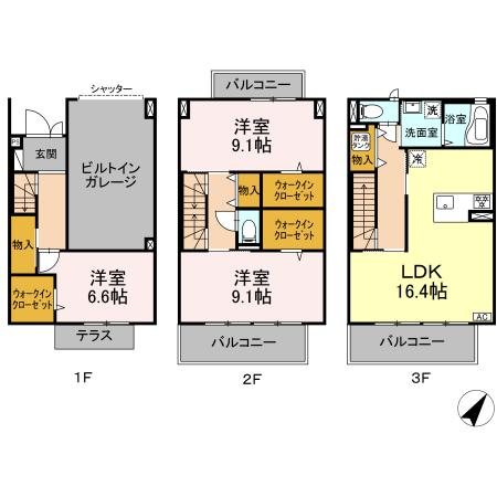 カレッツアⅡ番館  間取り図