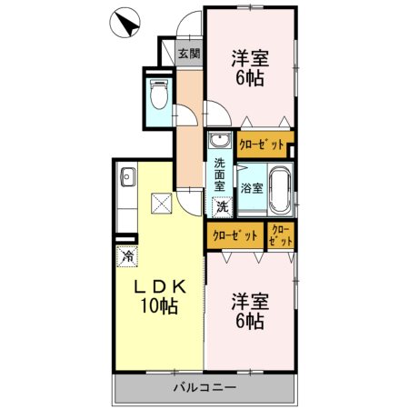 フローラ 101号室 間取り