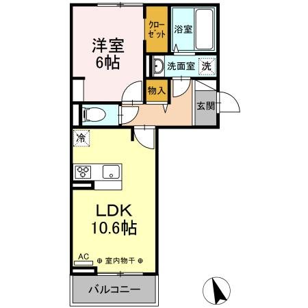 ウェルデンス戸塚 A 203号室 間取り