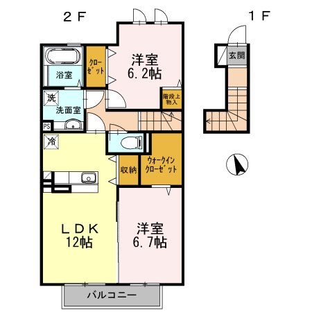 Shalom櫻 202号室 間取り