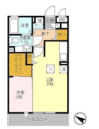 フローラ   102号室 間取り