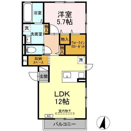 スプリングハウス 302号室 間取り