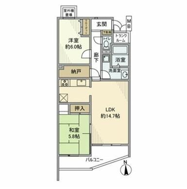 リリファ本郷台 402号室 間取り