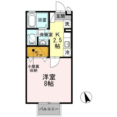 コーポラス泉 201号室 間取り