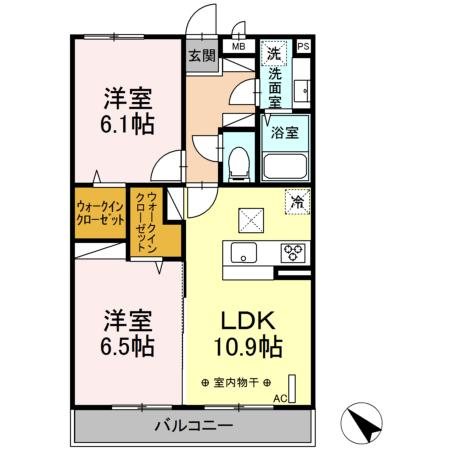 ブレッザ港南台 102号室 間取り