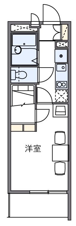 リバーパーク 103号室 間取り