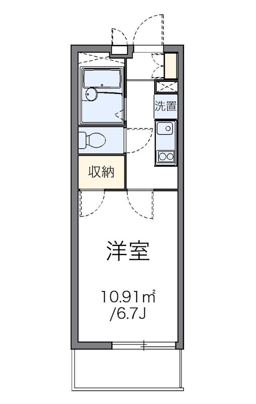 堤方Ⅱ 304号室 間取り