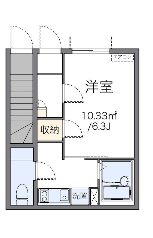 清風 102号室 間取り