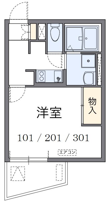 ルイエ西大井 201号室 間取り