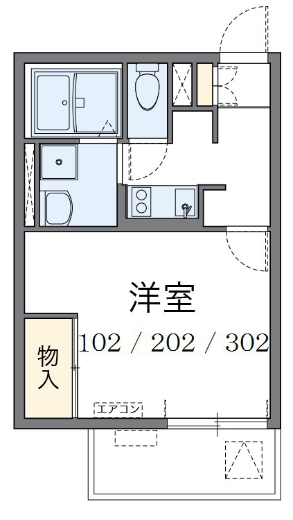 ルイエ西大井 202号室 間取り