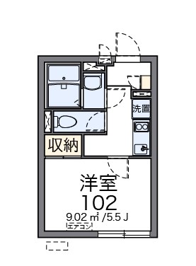 三ヶ田 102号室 間取り