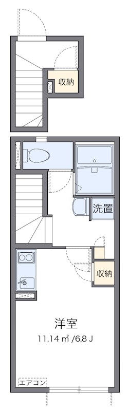 アオキハイツ 201号室 間取り