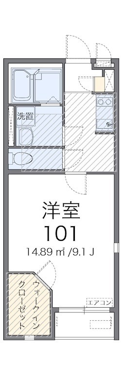 矢シ塚Ａ 104号室 間取り