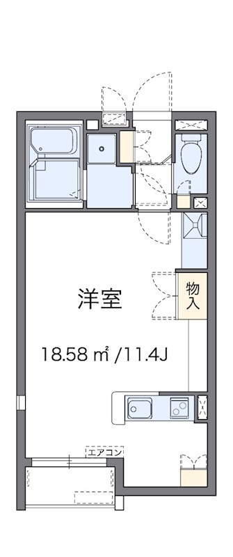 スリムハイツ 206号室 間取り