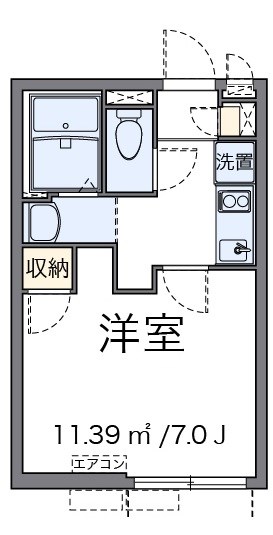 プチフルール 102号室 間取り