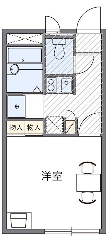 ナルニ 204号室 間取り