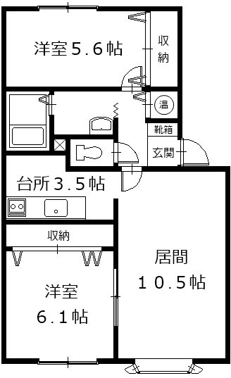 ヴィラ円山２ 間取り