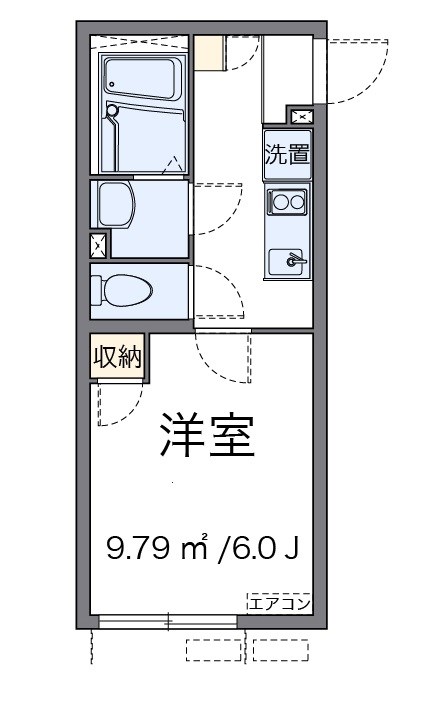 ピアフ 203号室 間取り