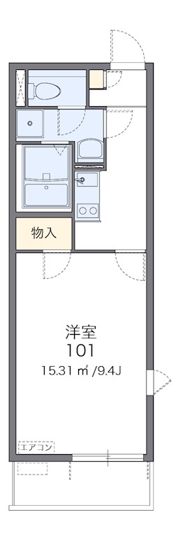 新城 104号室 間取り