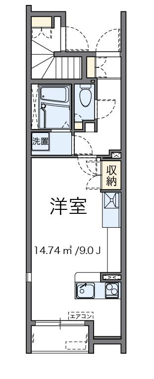 ファルコナーⅡ 104号室 間取り