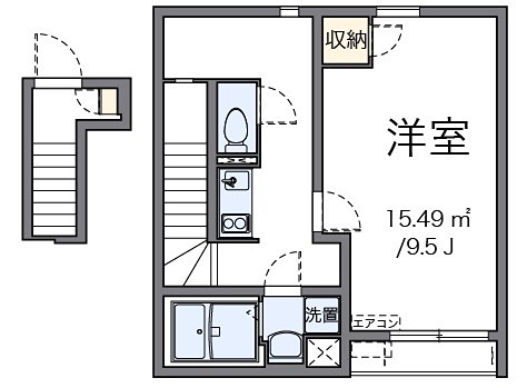 ファウンデーション美好 204号室 間取り