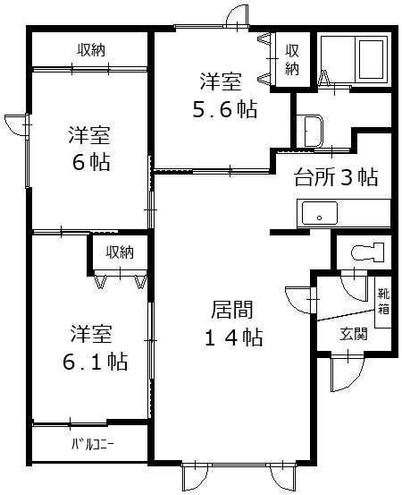 オークハイムⅠ 間取り