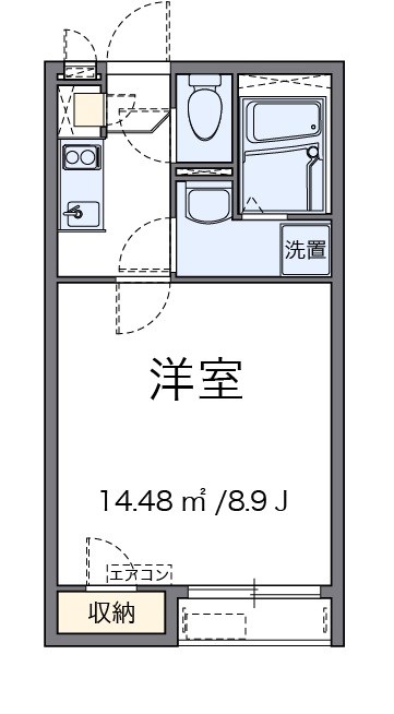 ビュートップ相原 104号室 間取り