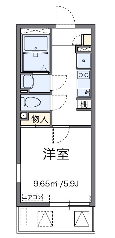 赤堤グランデ 204号室 間取り