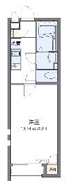 ｃｅｓｈｉｎ 203号室 間取り