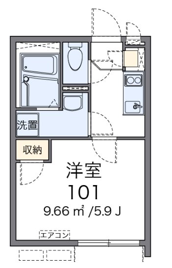 エスポワールⅤ 101号室 間取り