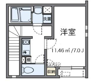 メゾンドソレイユ 202号室 間取り