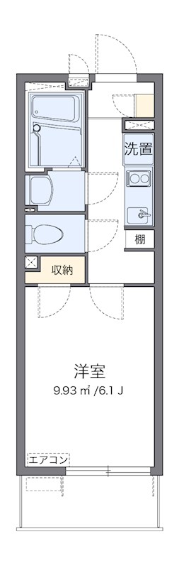 栞 301号室 間取り