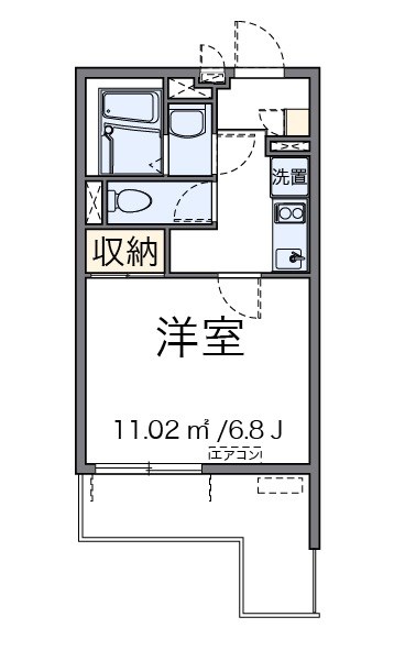 エスポワールK 204号室 間取り